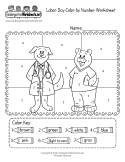 Labor Day Coloring Worksheet
