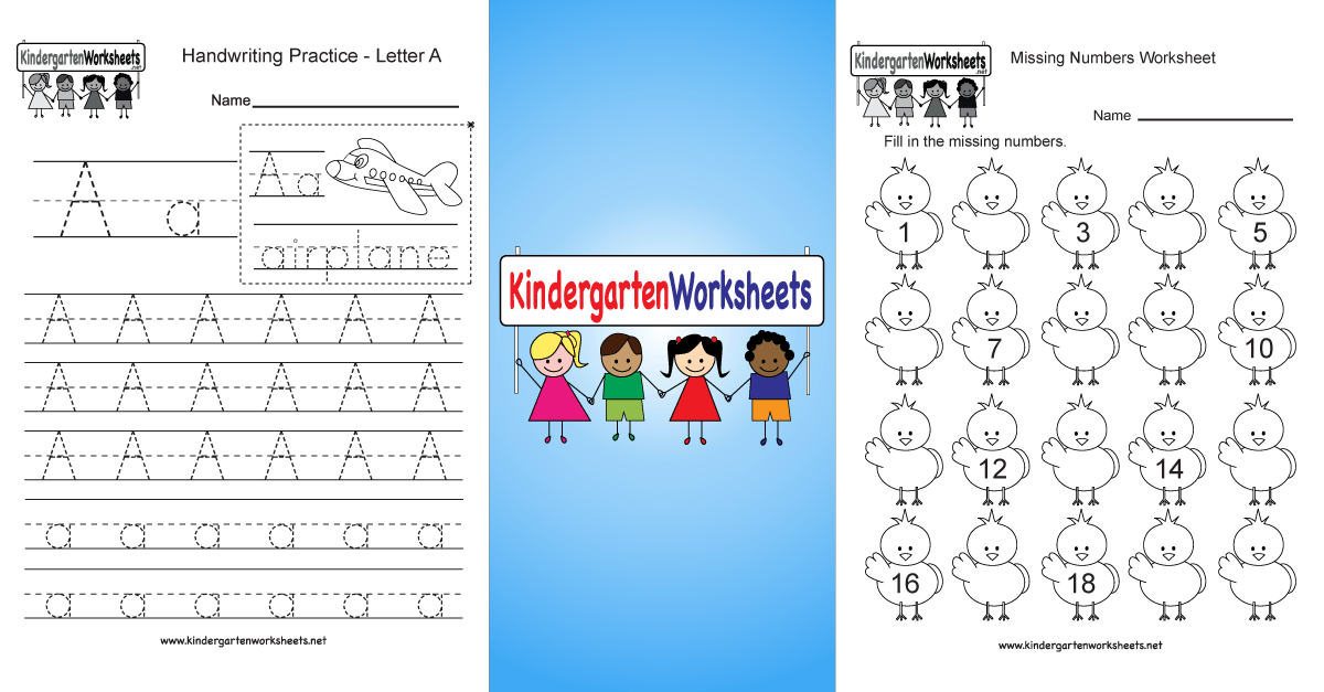 Kindergarten Worksheets - Free Printable Worksheets for Kindergarten