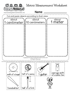 metric measurement  worksheets