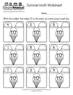 Free Kindergarten Summer Worksheets - Keeping Kids Learning in the Summer