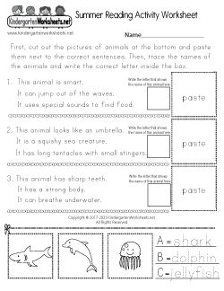 Free Kindergarten Summer Worksheets - Keeping Kids Learning in the Summer