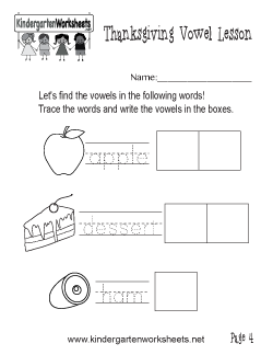 Find Vowels in Food Worksheet