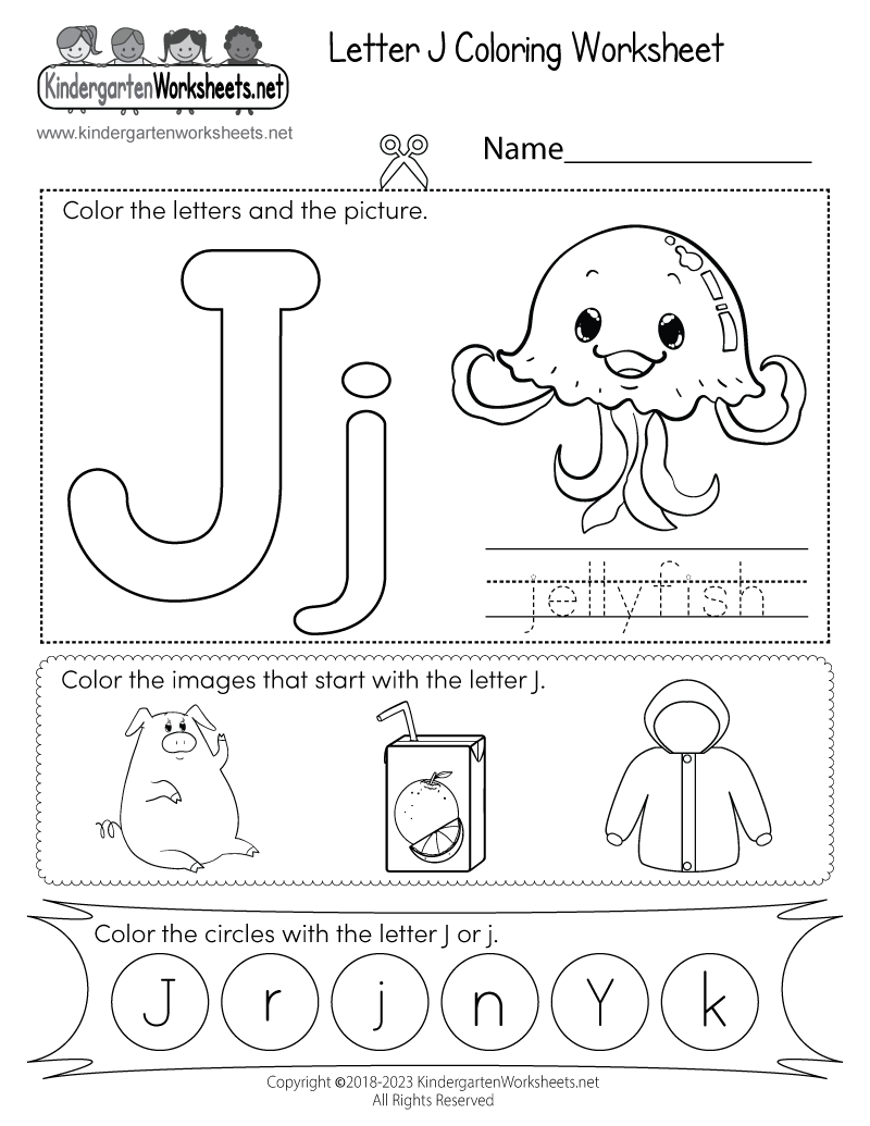 Letter J Worksheets Free Printables