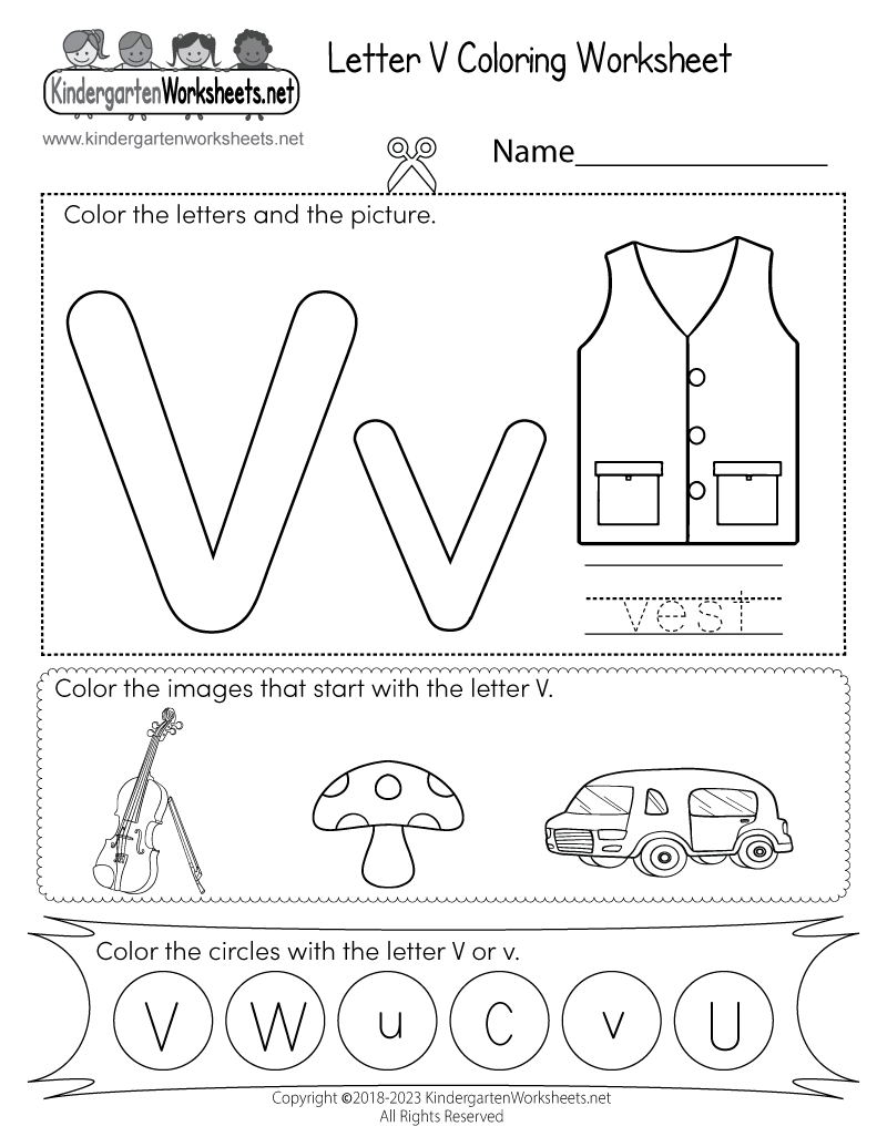 v coloring pages for preschool - photo #36