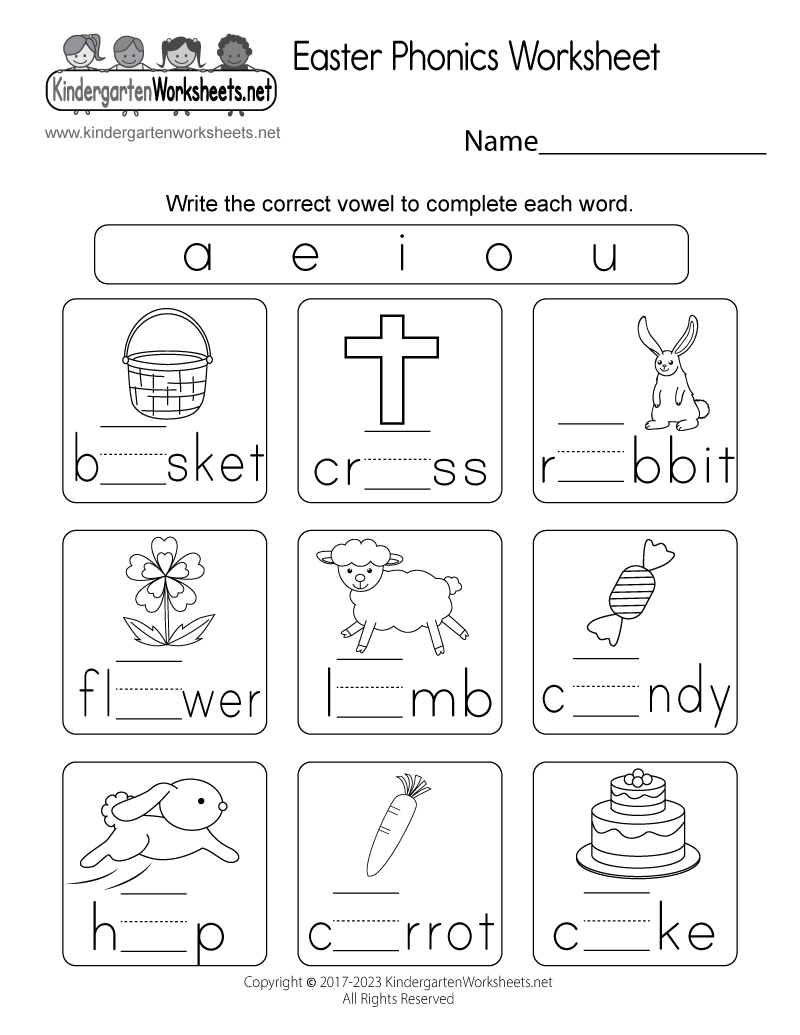 Easter Worksheets For Kindergarten - Printable Kindergarten Worksheets