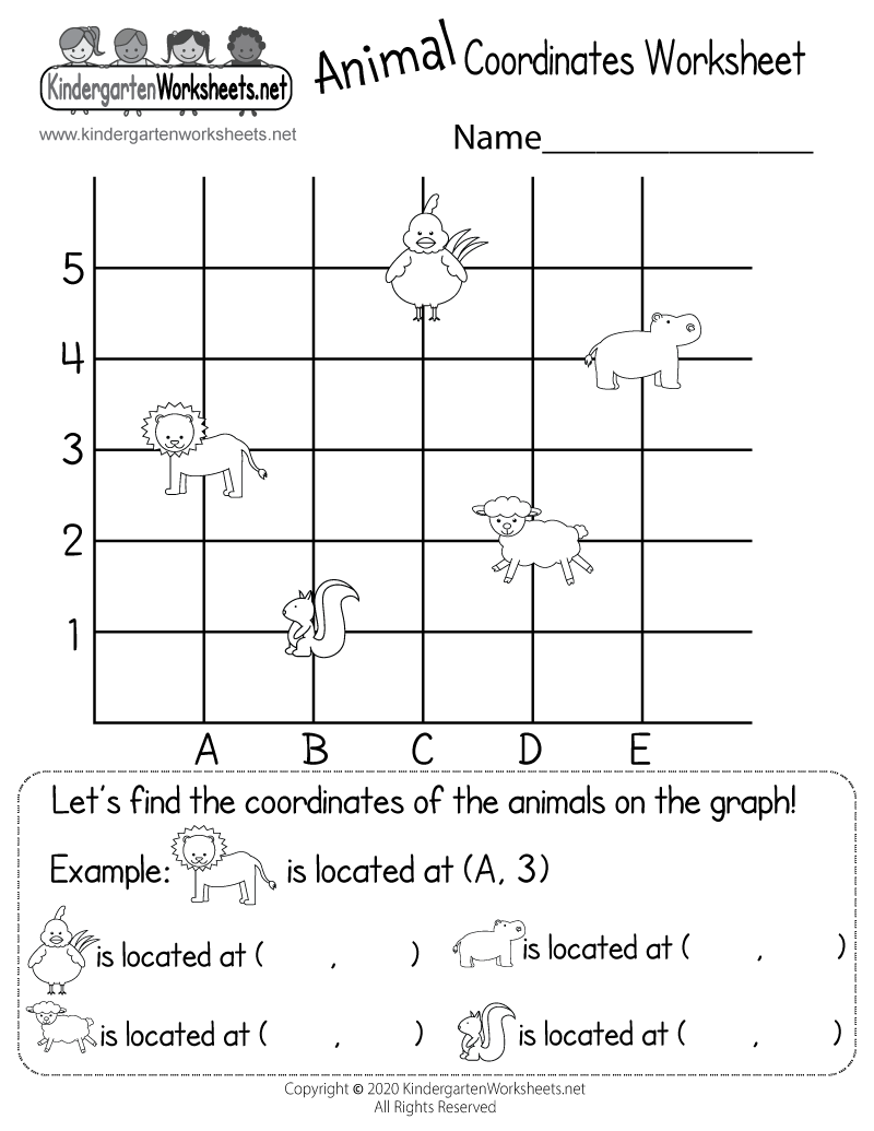 Coordinate Graph Worksheet Free Kindergarten Math Worksheet for Kids