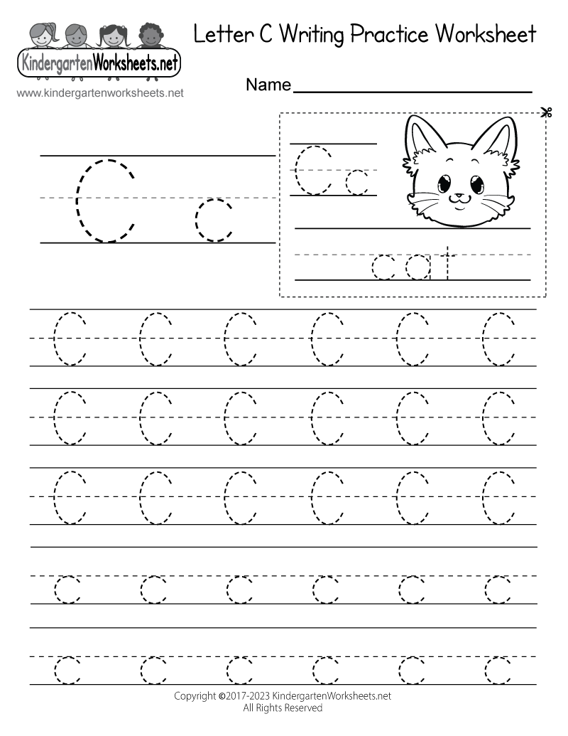 Kindergarten Letter C Worksheets Printable Kindergarten Worksheets