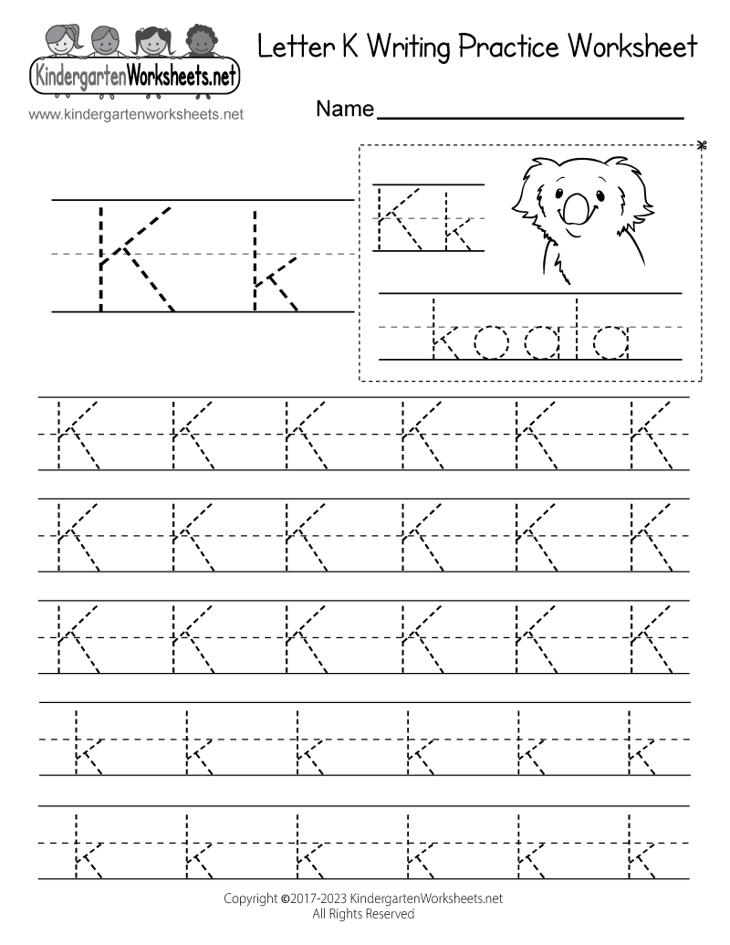 Free Letter K Worksheets For Kindergarten