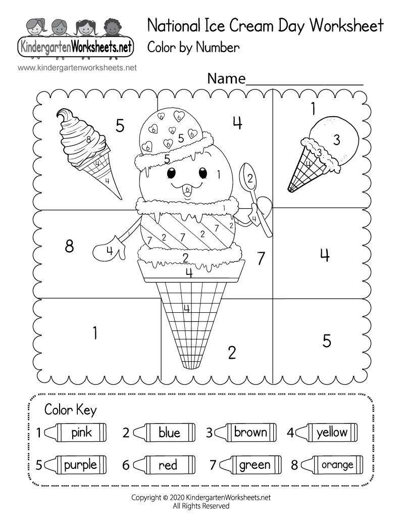 National Ice Cream Day Worksheet Free Kindergarten Holiday Worksheet 