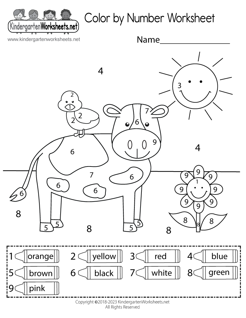 Coloring By Numbers Worksheet