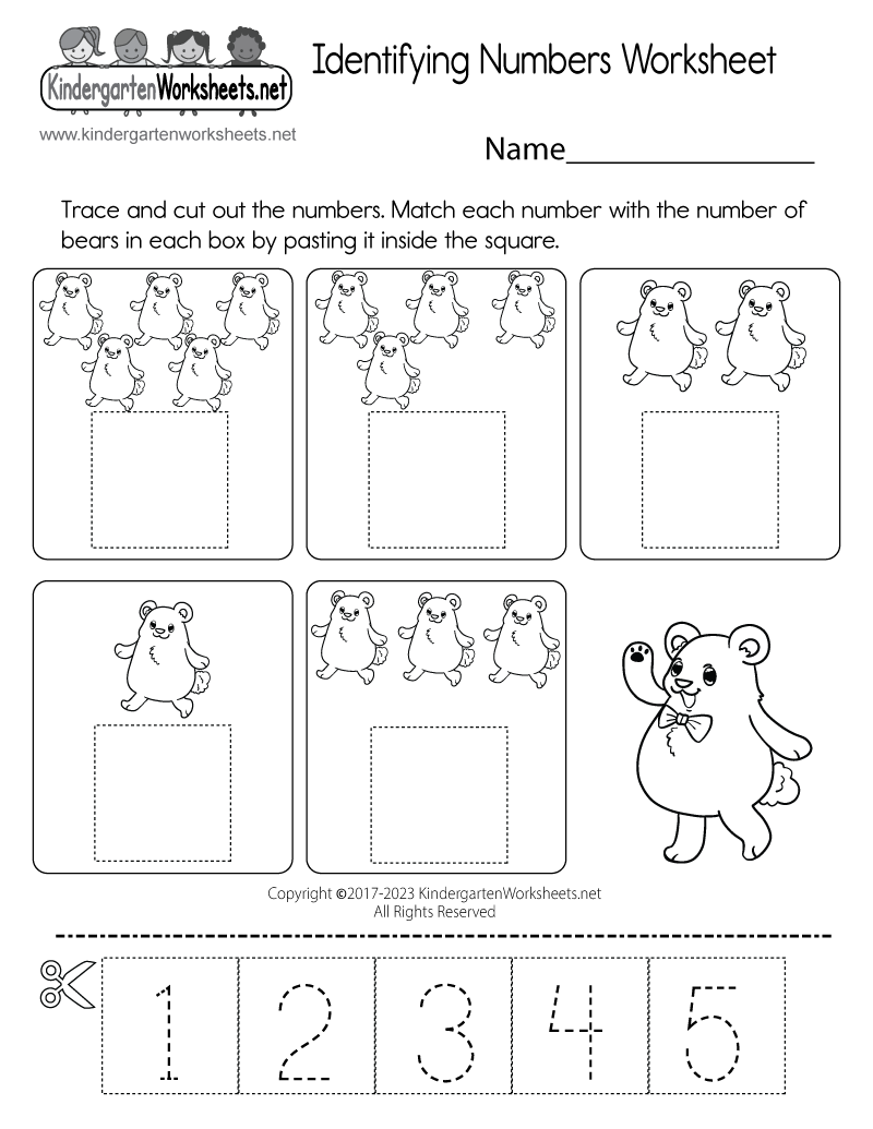 Days And Numbers Worksheets Kindergarten