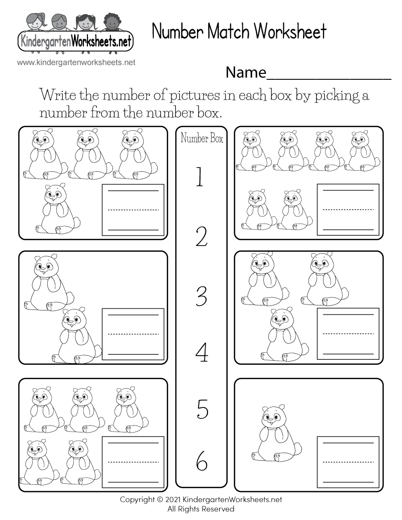 Math Worksheet For Kindergarten Printable