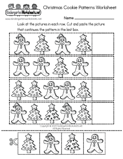 Christmas Cookie Patterns Worksheet