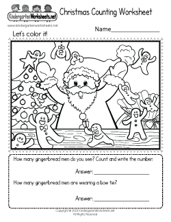 Free Kindergarten Christmas Worksheets Download Print Or Use Online