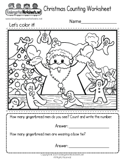 Christmas Counting Worksheet