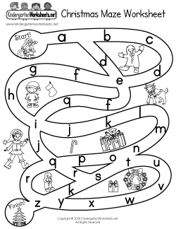 Christmas Maze Worksheet