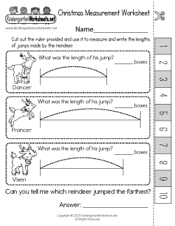 Christmas Measurement Worksheet