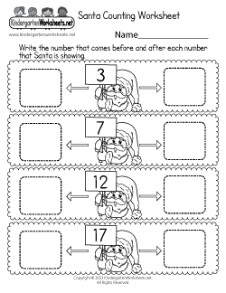 Santa Counting Worksheet