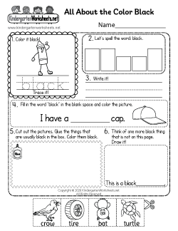 Color Black Worksheet