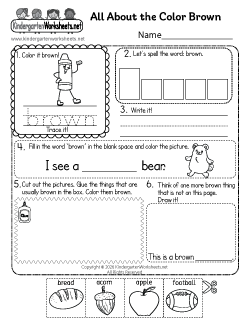 Color Brown Worksheet