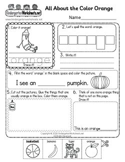 Color Orange Worksheet