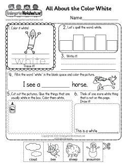 Color White Worksheet