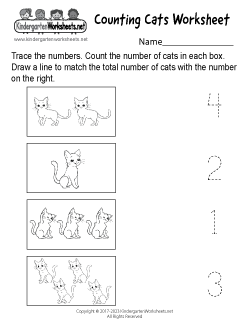 Counting Cats Worksheet