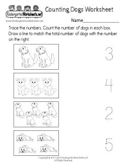 Counting Dogs Worksheet