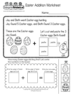 Easter Addition Worksheet