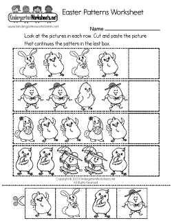 Easter Patterns Worksheet