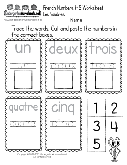 Free Kindergarten French Worksheets - Learning The Basics Of French.