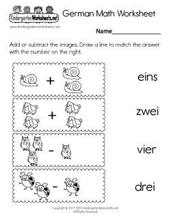 German Math Worksheet