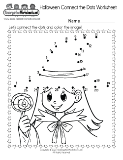 Halloween Connect the Dots Worksheet