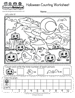 Halloween Counting Worksheet