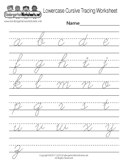Alphabet Handwriting Practice Worksheet