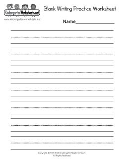 Blank Writing Practice Worksheet