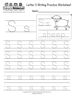 Letter S Writing Practice Worksheet