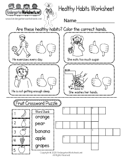 free printable health education worksheets