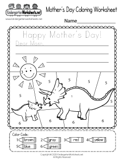 Mother's Day Coloring Worksheet