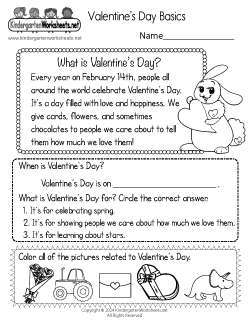 Valentine's Day Basics Worksheet