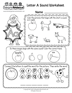 Letter A Sound Worksheet