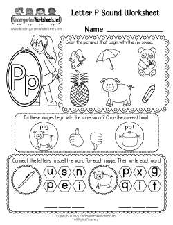 Letter P Sound Worksheet