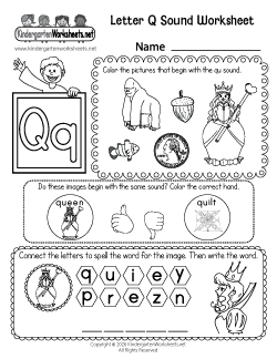 Letter Q Sound Worksheet