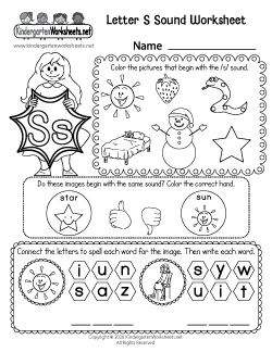 Letter S Sound Worksheet