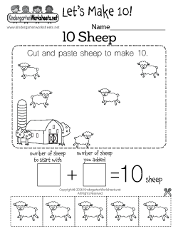 Sheep Making 10 Worksheet
