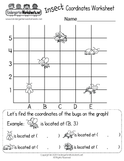 Kindergarten Math Coordinates Worksheet