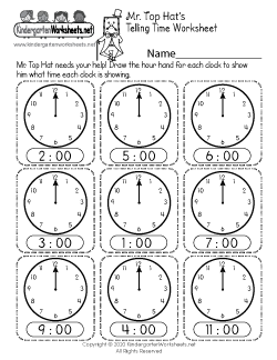 Telling Time Worksheet