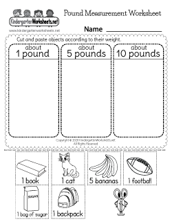 Pound Measurement Worksheet