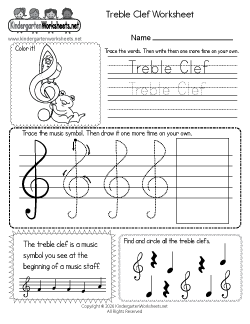 Treble Clef Worksheet
