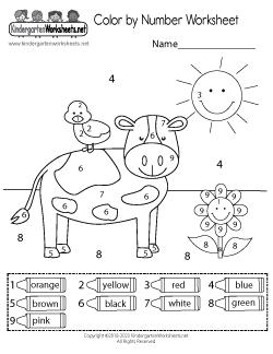 Color By Number Worksheet